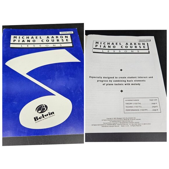 Piano Lesson Education Sheet Music Song Books Level Beginner A One Set 3 - Picture 9 of 12